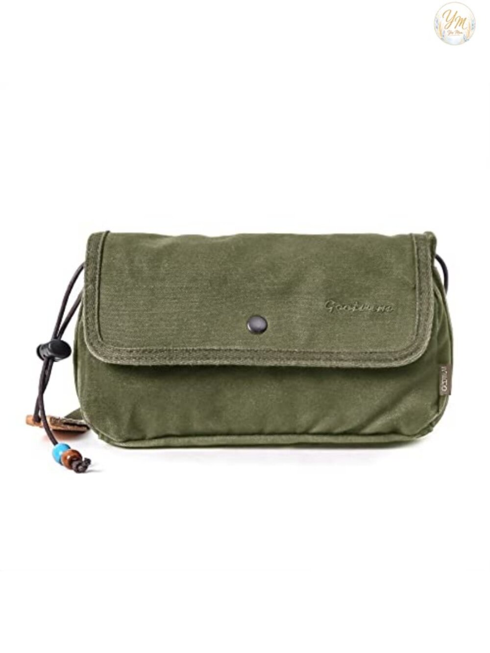 Canvas Crossbody Purse Flap Shoulder Bag EDC Sling Pouch Leather Trim